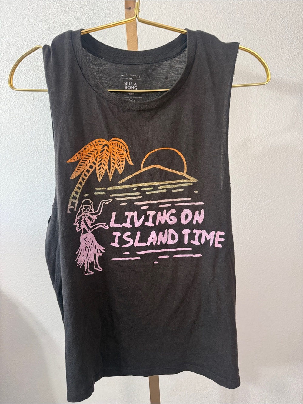 Billabong Tank with LIVING ON ISLAND TIME Graphic- small